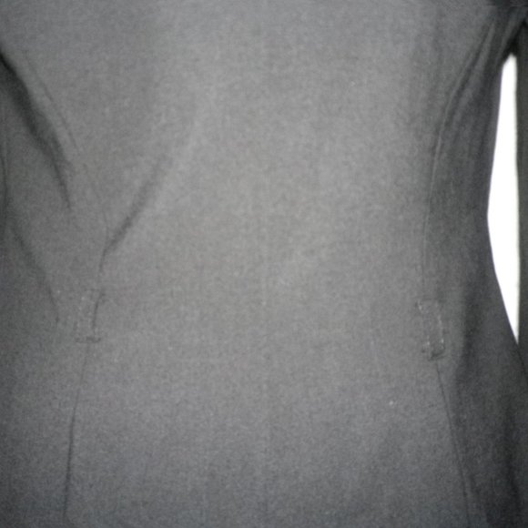 Beautiful Quality Fabric Long Black Blazer Classic Made in France - Picture 7 of 10